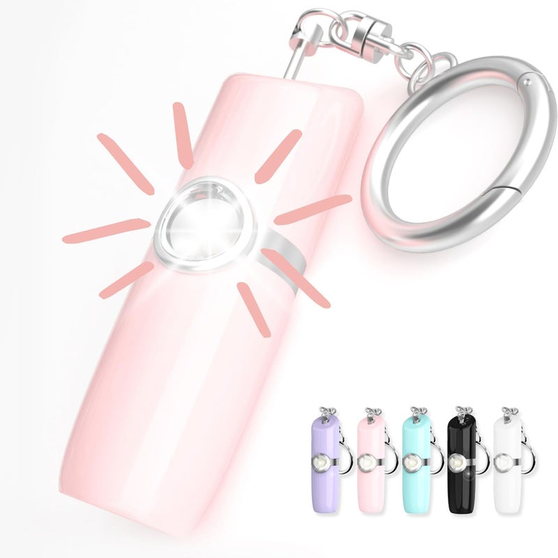 Security Man Personal Safety Alarm for Women | Self Defense Keychain (Loudest 130dB Siren and SOS Strobe Light) Everyday Security Personal Alarm Protection Device (Pink) - Image 1